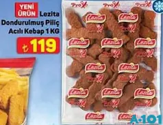 LEZİTA DONDURULMUŞ PİLİÇ ACILI KEBAP 1 KG